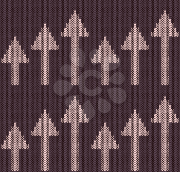 Style Seamless Color Knitted Pattern With Arrows