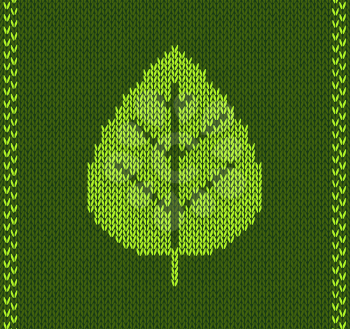 Green Leaf Style Knitted Pattern