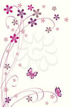 Cute Floral Background. Modern Vector Card for different Events 