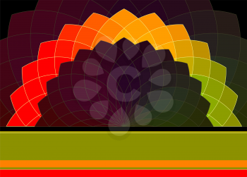 Abstract Vector Background. Vibrant Colors Wheel Banner