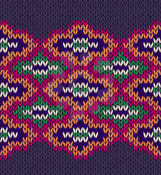 
Knit Woolen Seamless Etnic Ornament Texture. Fabric Color Tracery Background 