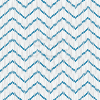 Style Seamless Knitted Pattern. Blue  White Color Illustration from my large Collection of Samples of Knitted Fabrics