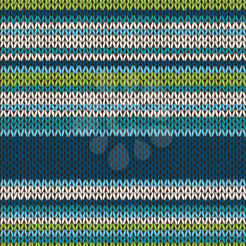 Seamless Color Striped Knitted Pattern