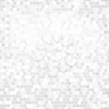 White Hexagon Background. Abstract Geometric Seamless Pattern