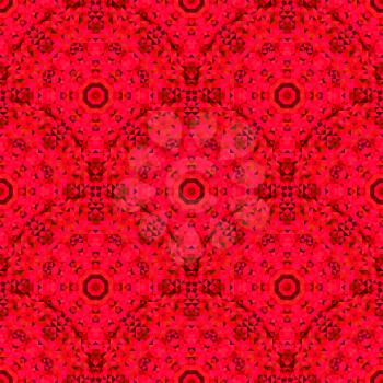 Abstract Seamless Red Geometric Vector Pattern. Vintage Wallpaper Background. Mosaic Texture for Textile Print