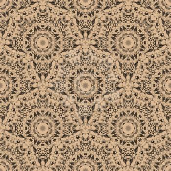 Abstract Seamless Light Beige Geometric Vector Pattern. Vintage Wallpaper Background. Mosaic Texture for Textile Print