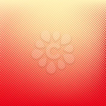 Halftone background. Red and yellow color square shape banner