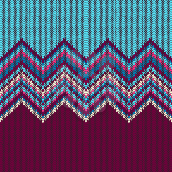 Seamless knitted pattern. Style blue rpurple christmas background