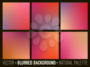 Blurred abstract backgrounds collection. Smooth template design for creative decor web banners and mobile interface.
