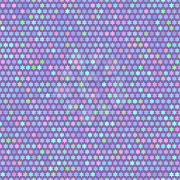 Seamless colorful vector pattern with simple star shapes