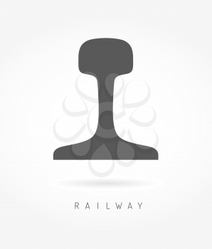 Rail logo icon railway business concept. I-beam