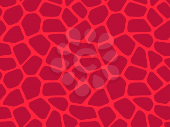 Abstract red giraffe seamless pattern skin print design. Wild animal hide artwork background. Vector illustration