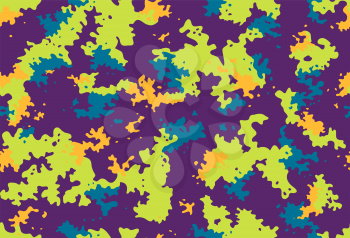 Camouflage seamless pattern in bright colors for printing on fabrics for children's and sportswear