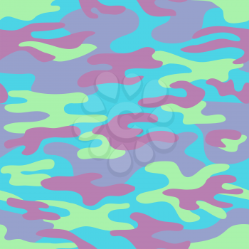 Camouflage seamless pattern in delicate colors for printing on fabrics for children's and sportswear