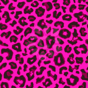 Seamless jaguar fur pattern. Fashionable wild color leopard print background. Modern panther animal fabric textile print design. Stylish vector color illustration