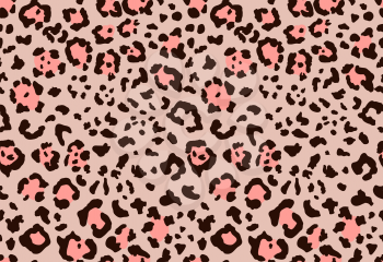 Abstract animal seamless leopard fur pattern. Fashionable wild leopard print background. Modern panther animal fabric textile print design. Stylish vector light pink grey brown. Cheetah skin seamless pattern.