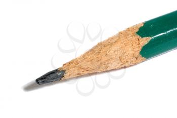 Macro shot of a pencil isolated on white