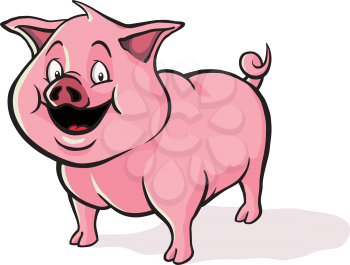 Royalty Free Clipart Image of a Pig