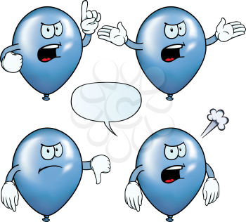 Royalty Free Clipart Image of a Angry Balloons