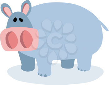 Royalty Free Clipart Image of a Hippopotamus