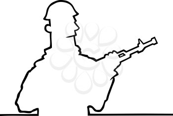 Royalty Free Clipart Image of a Solider
