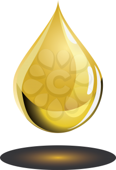 Golden colored liquid drop icon, representing cooking oil or honey.