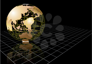 background with abstract earth globe. 10 EPS