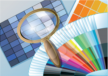 the color table with a magnifying glass