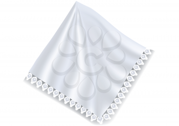 white napkin isolated on the wite background
