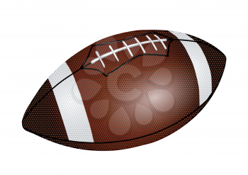 american football ball isolated on a white background
