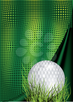 green golf background with abstract golf balls