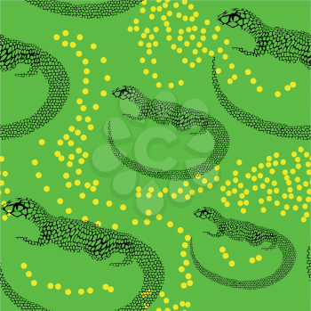 seamless texture with a lizard.10 EPS