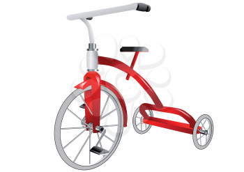 tricycle isolated on white background, 10 PS