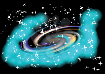 spiral galaxy. abstract background with a stars