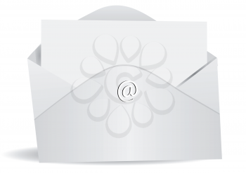 letter and envelope on white background