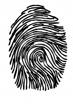 fingerprint isolated on a white background. 10 EPS