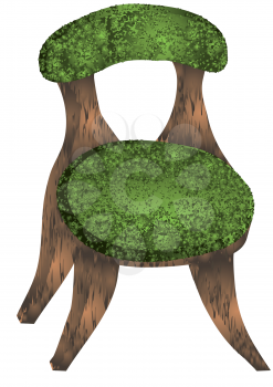 chair. illustration of strange wooden stool