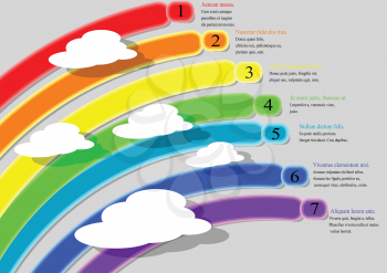 rainbow infographics. abstract business background rainbow infographics