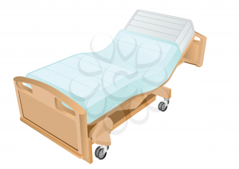 hospital bed  isolated on a white background