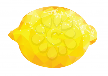 whole lemon. abstract triangular lemon isolated on white