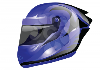 blue helmet isolated on a white background