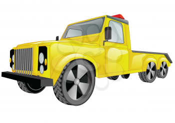 tow truck car isolated on a white background