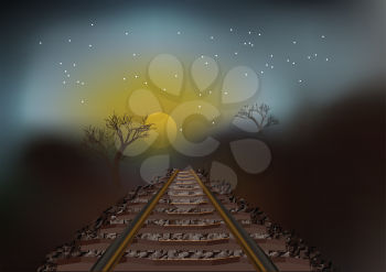 train tracks perspective