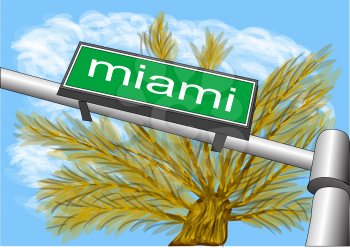 miami south beach abstract sign. 10 EPS