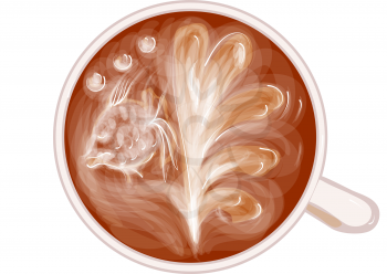 coffee art. vector illustration of coffee design