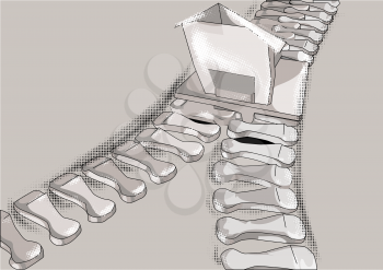 merger. Zip fastener as bussines symbol