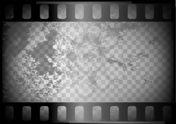 old film on trasparent background. empty negative