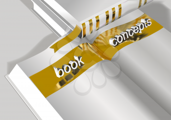 book concepts. Education concept. Open book  on white background