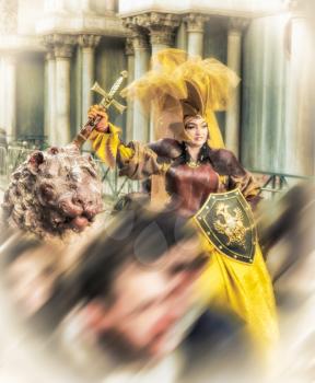 amazing Carnival costume, Venice, Italy