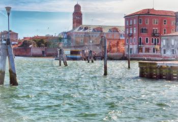 Venice sea and The Church of Madonna dell'Orto